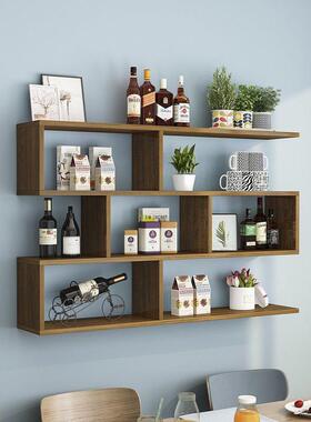 书墙架墙上置物架柜简约BGP面隔断吊柜公室装饰卧室客办厅挂墙式