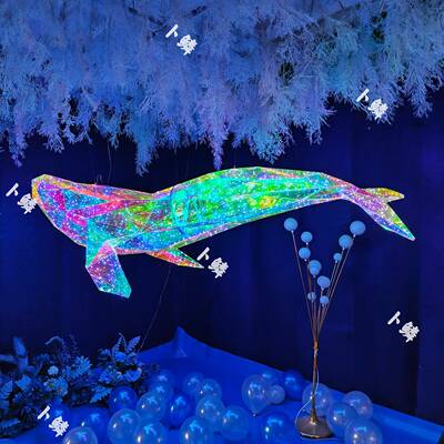 季鲸鱼水母海洋饰主题KDD地摆商场景区装光发创意道具美陈夏氛围