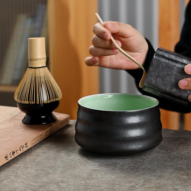 道日式手工制套打抹茶茶筅装茶筅立百本AL703797立点竹茶套装宋韵