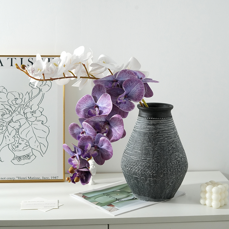 回笙 保湿手感蝴蝶兰彷真花高品质花艺摆件客厅餐桌花高档摆设