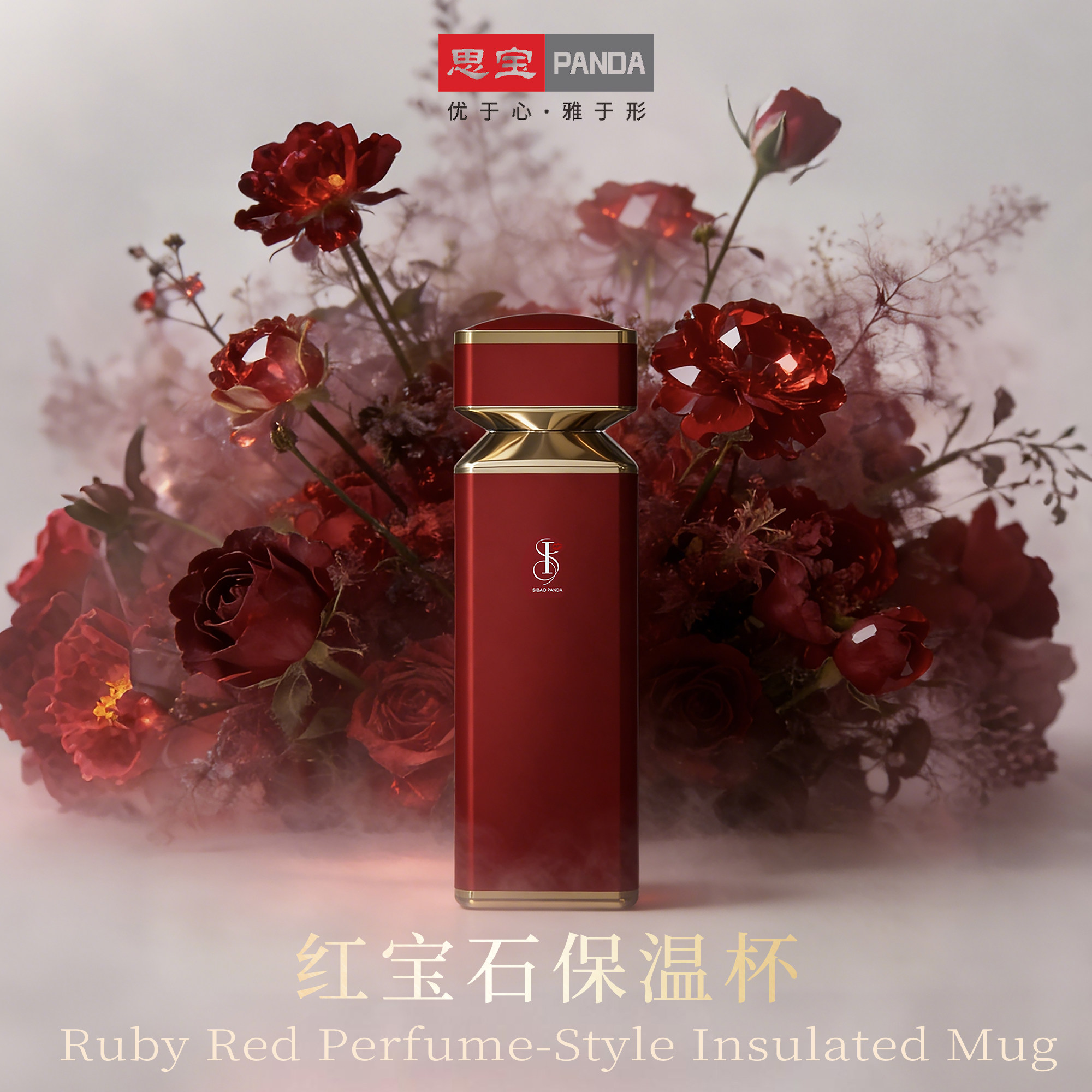 Panda思宝保温杯女士高颜值2026新年礼盒生日礼物送女生精致轻奢