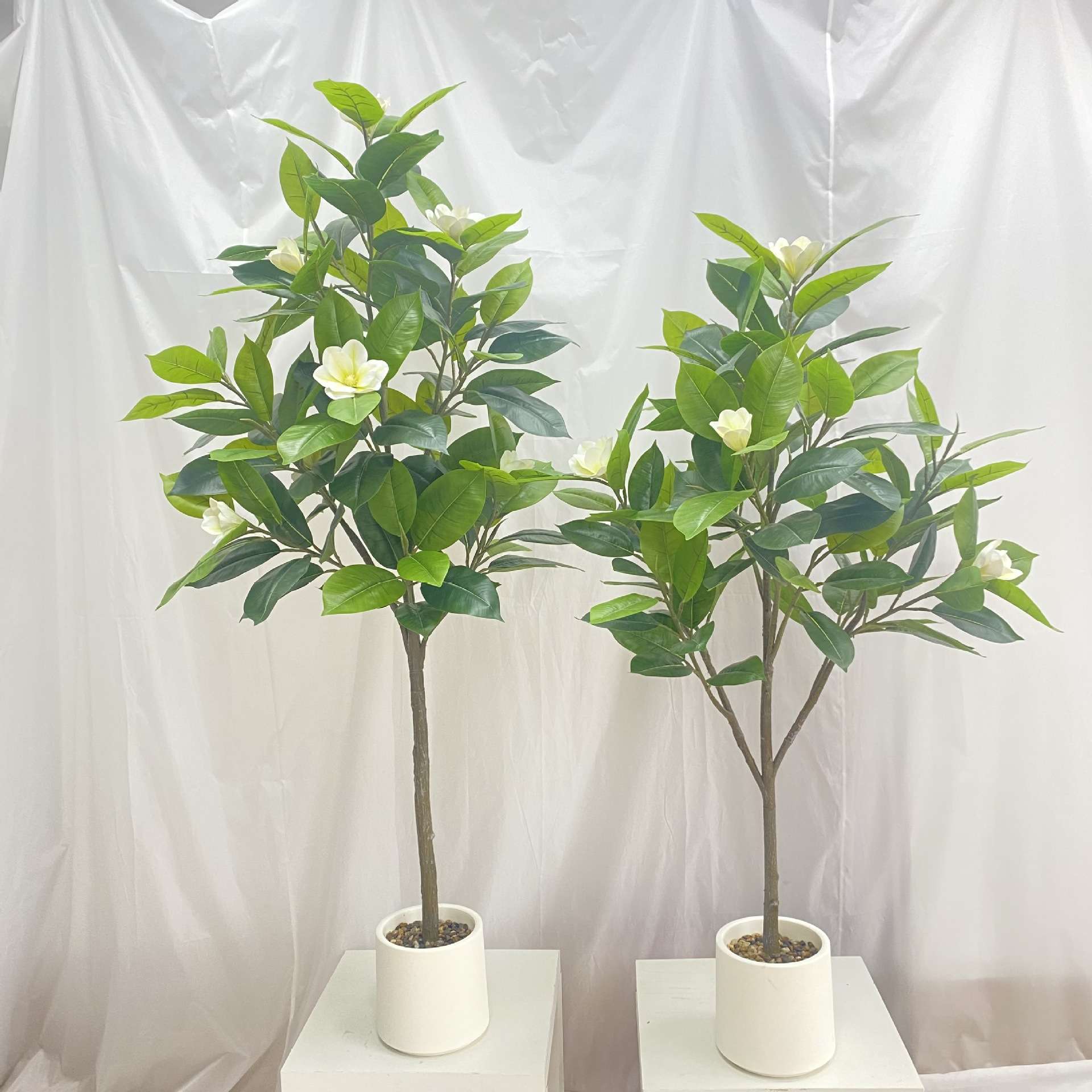 新款中式园林风格玉兰花盆栽酒店家居室内外装饰人造植物景观