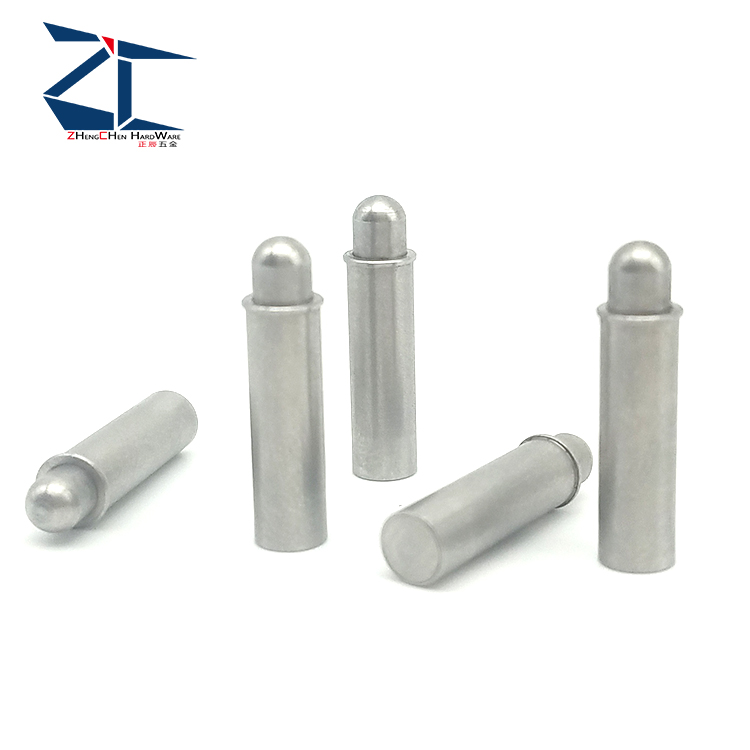 ZC206-2小径弹簧柱塞短型止动弹簧销MPJS-1.5/2/3/4-3球面型ZAS22
