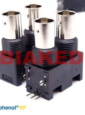 031-70505 同轴RF直角 BNC 连接器母座75欧姆 黑色 射频 微波通信