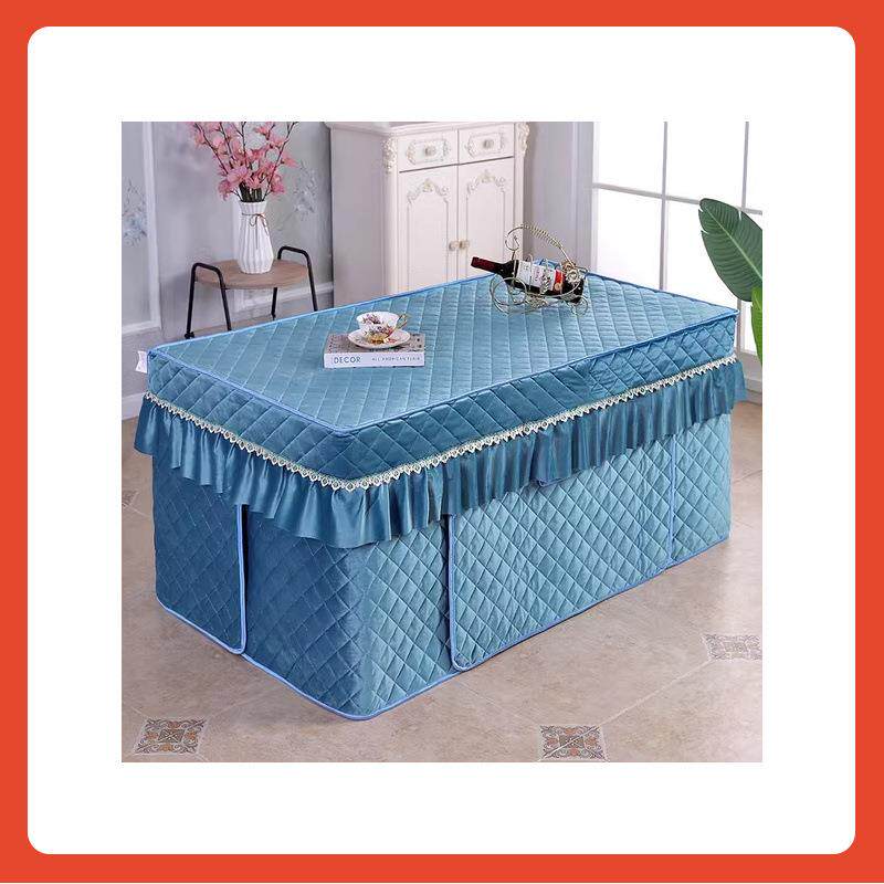 △新款电炉罩烤火罩长方形桌布套电茶几布套绒面夹棉电暖桌罩套冬
