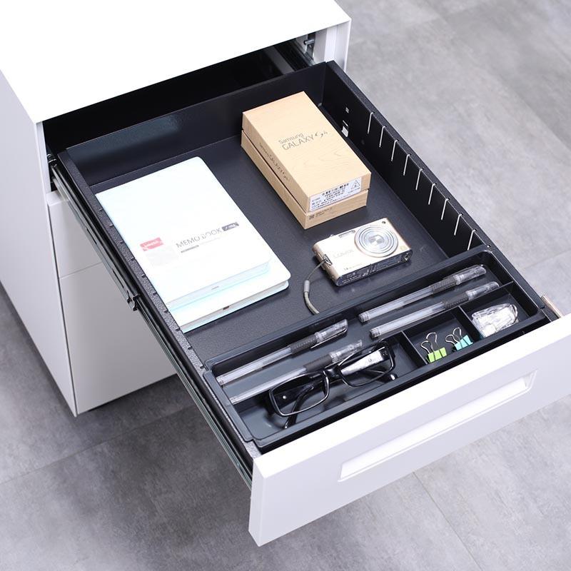 桌下抽屉可移动收纳柜家用活动矮柜办公室档案储物铁皮文件柜带锁