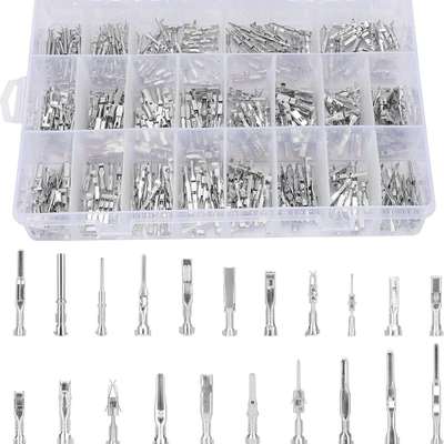 跨境395PCS盒装1-3.5mm非绝缘插头拆卸公母压接插针工具套件