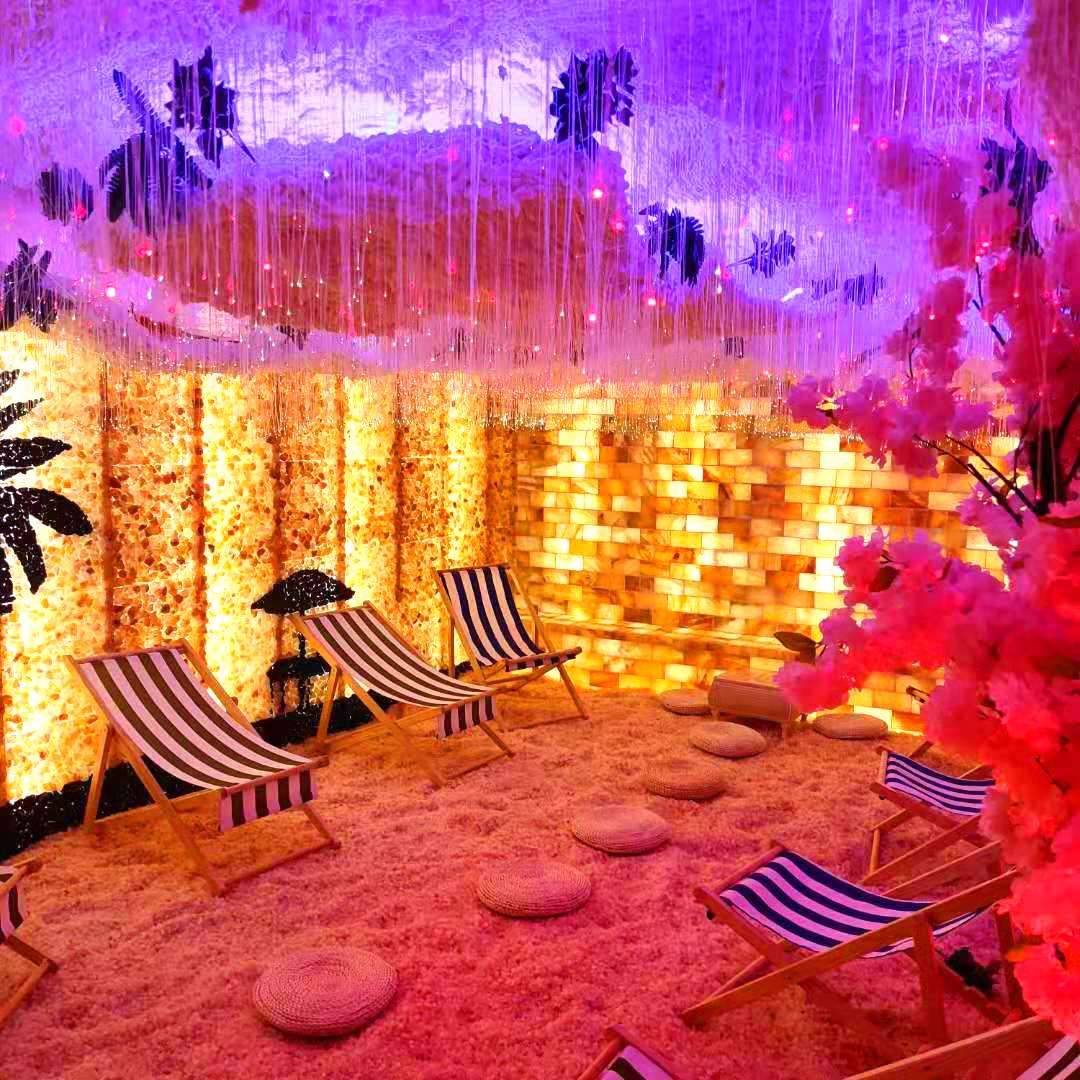 桑拿房汗蒸房盐蒸房负离子能量房细胞浴电气石盐砖盐洞盐疗房盐房