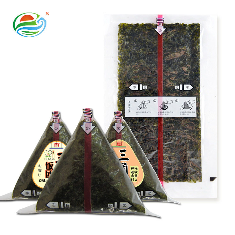 10枚装三角饭团海苔日式饭团用海苔独立包装袋饭团紫菜饭团包装袋图片