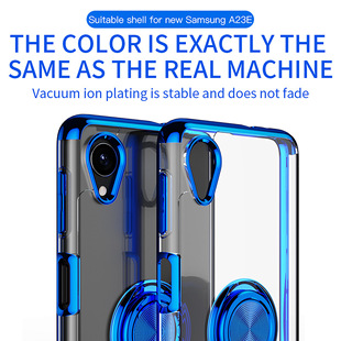 适用三星Galaxy 电镀透明保护套指环支架磁吸 A25手机壳A23E日版