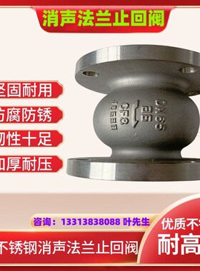 HC41X-16P 304不锈钢 消声止回阀 立式止回阀 法兰 逆止阀