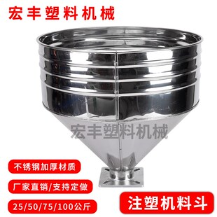 注塑机料斗25KG50公斤滑板滑道落料器漏斗挤出机不锈钢料斗储料斗