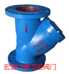 GL41H-16法兰过滤器 铸铁Y型过滤器阀DN25 40 50 80 100 150 200