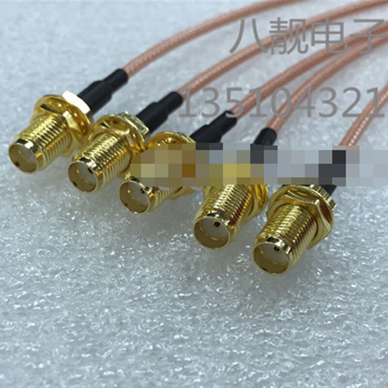 RF-SMA接头外螺内孔 射频RG316馈线 无线路由网卡天线改装线 跳线