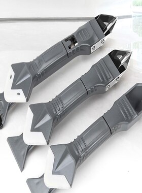 卡夫威尔 多功能玻璃胶刮板刮刀工具板刮胶神器5合1金属头KU3584