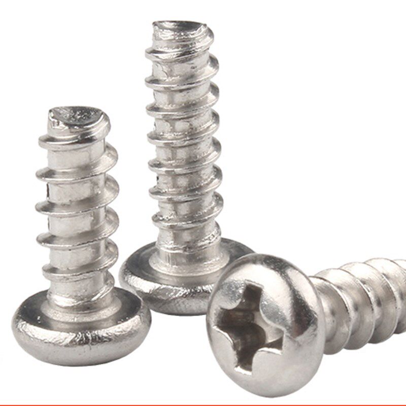 M1.7M2M2.4M2.6M3镀镍圆头平尾自攻螺丝PB型碳钢国标盘头自攻螺钉