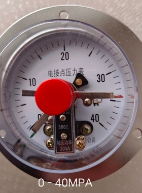 YXC100ZT 40/60mpa液压机轴向带边磁助式电接点压力表上下限控制