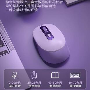 BOW 电脑通用办公家用女生静音 无线人体工学鼠标外接笔记本台式