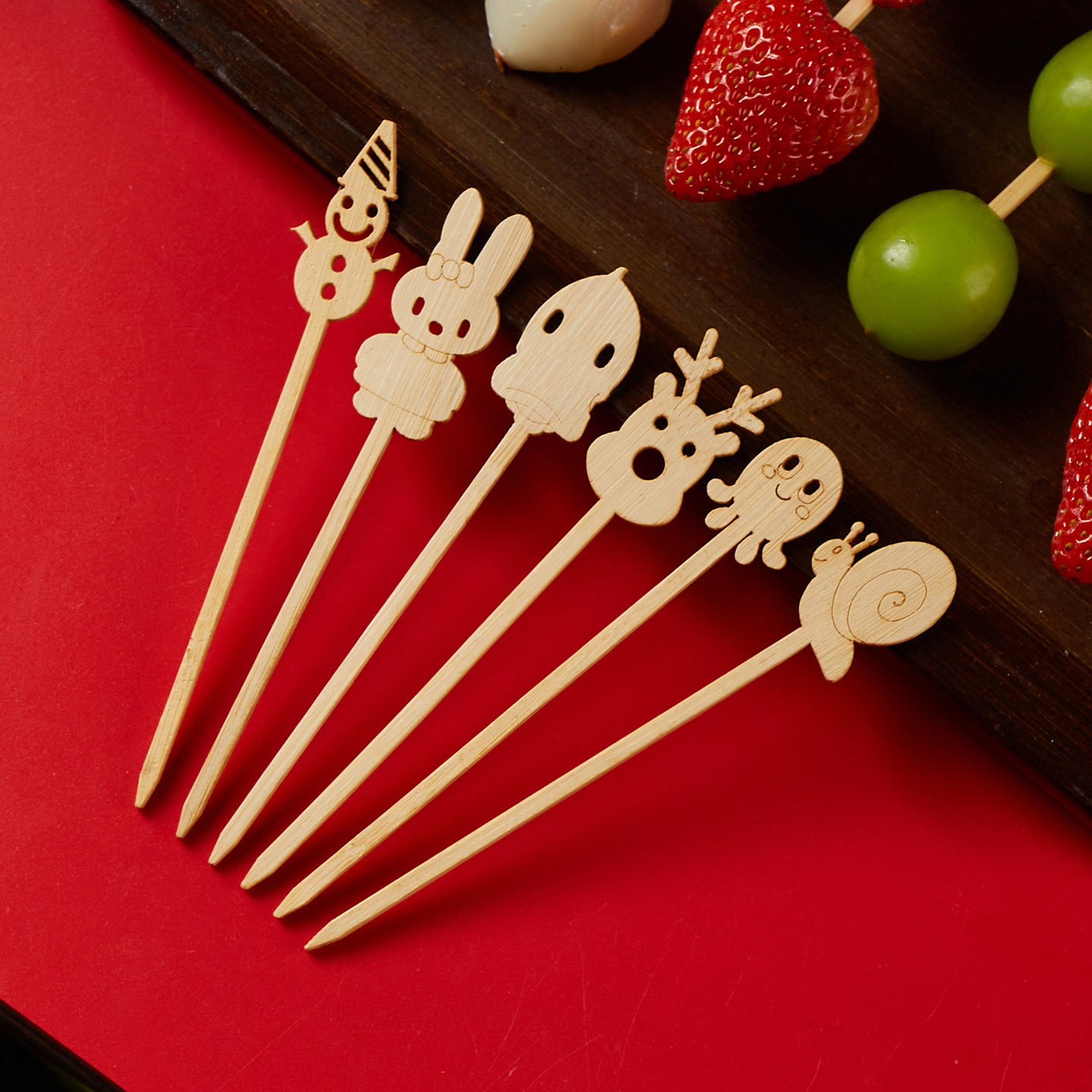 可爱迷你冰糖葫芦串签儿童创意网红卡通竹签子水果串叉糖葫芦工具