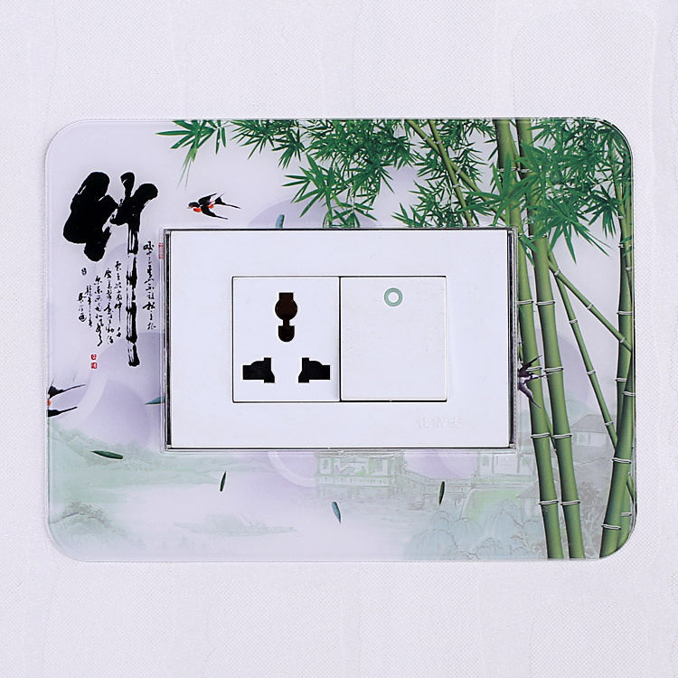 开关贴亚克力墙贴插座装饰开关面板保护套现代简约家用满三个包邮
