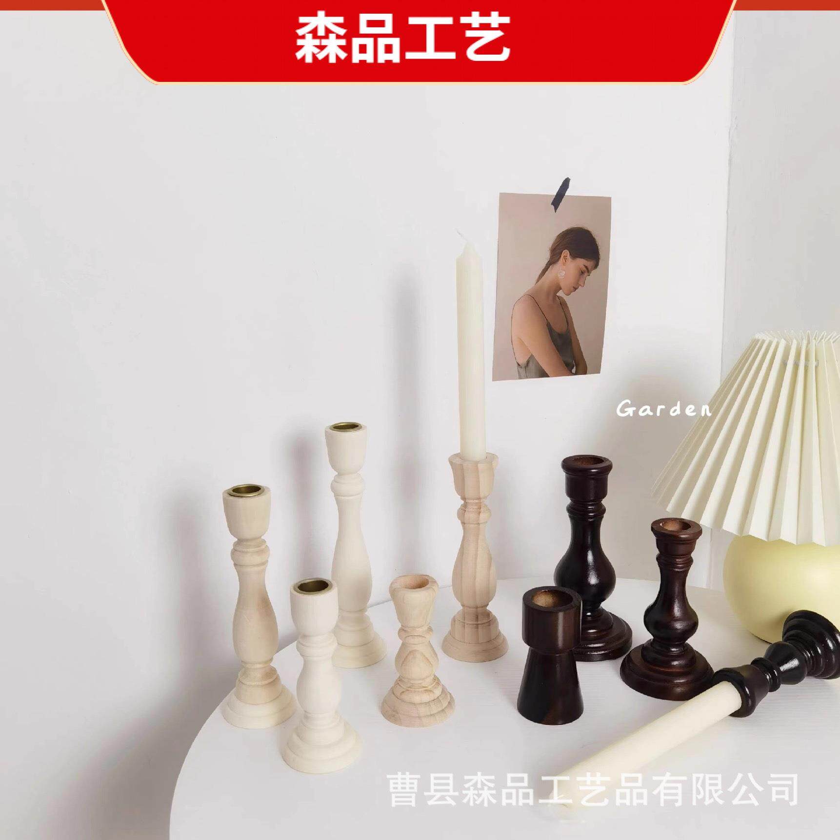 服装店挂钩上墙挂衣钩长钩 复古木质单钩展示架女装货架 墙上挂钩