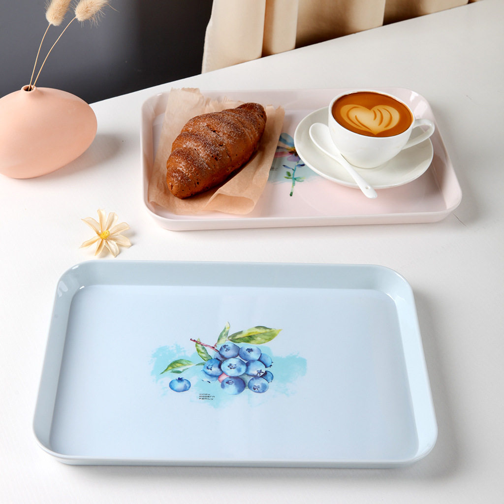 网红ins风家用客厅长方形托盘杯盘放茶杯水杯茶盘糖果收纳放香薰