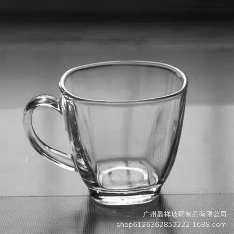 茶杯玻璃杯家用套装水杯耐热啤酒杯带把泡茶喝水杯子客厅6只装