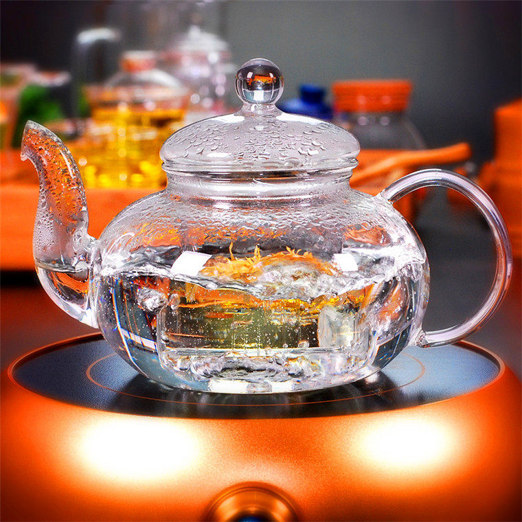 -=手工耐热玻璃茶壶小壶迷你壶高透明功夫茶具茶壶泡茶茶具-