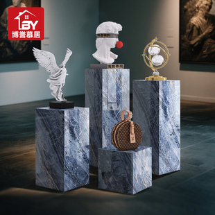 T9圣玛丽海景大理石底座丨增高轻奢落地客厅酒店装饰摆件底座