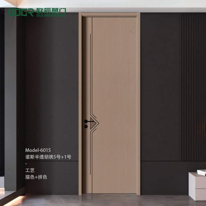 爱尚我门烤漆科技木皮系列生态门 韩式装修风格无痕室内门烤漆门