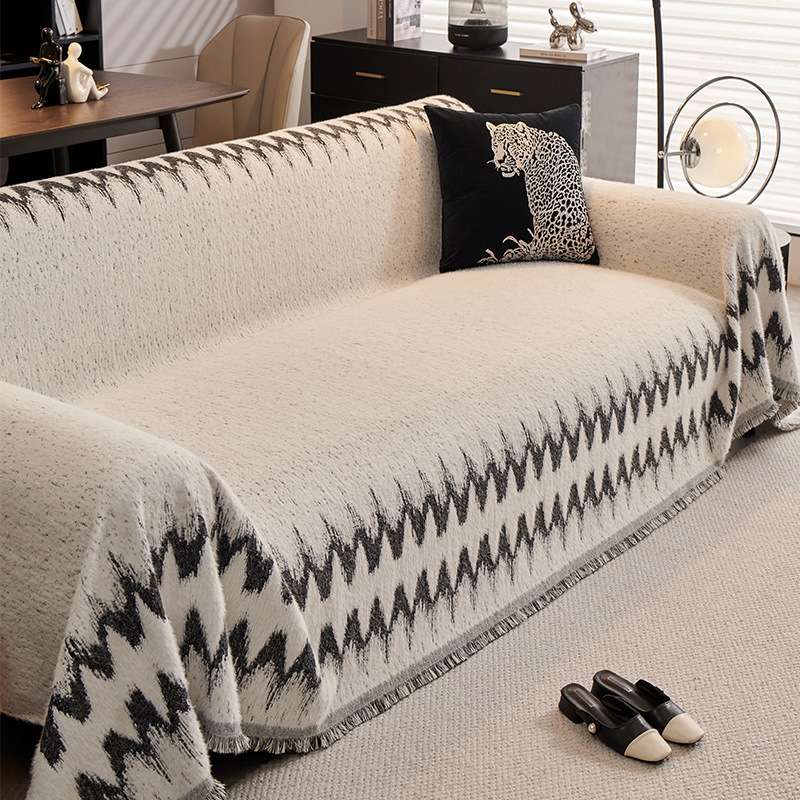 仿貂绒沙发巾一整张全盖2025新款简约轻奢高级感沙发盖布秋冬套罩