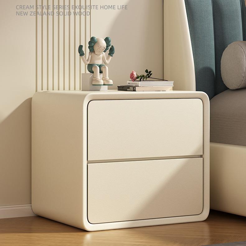 免安装床头柜家用卧室奶油风出租房用小桌子床边轻奢多功能小柜子
