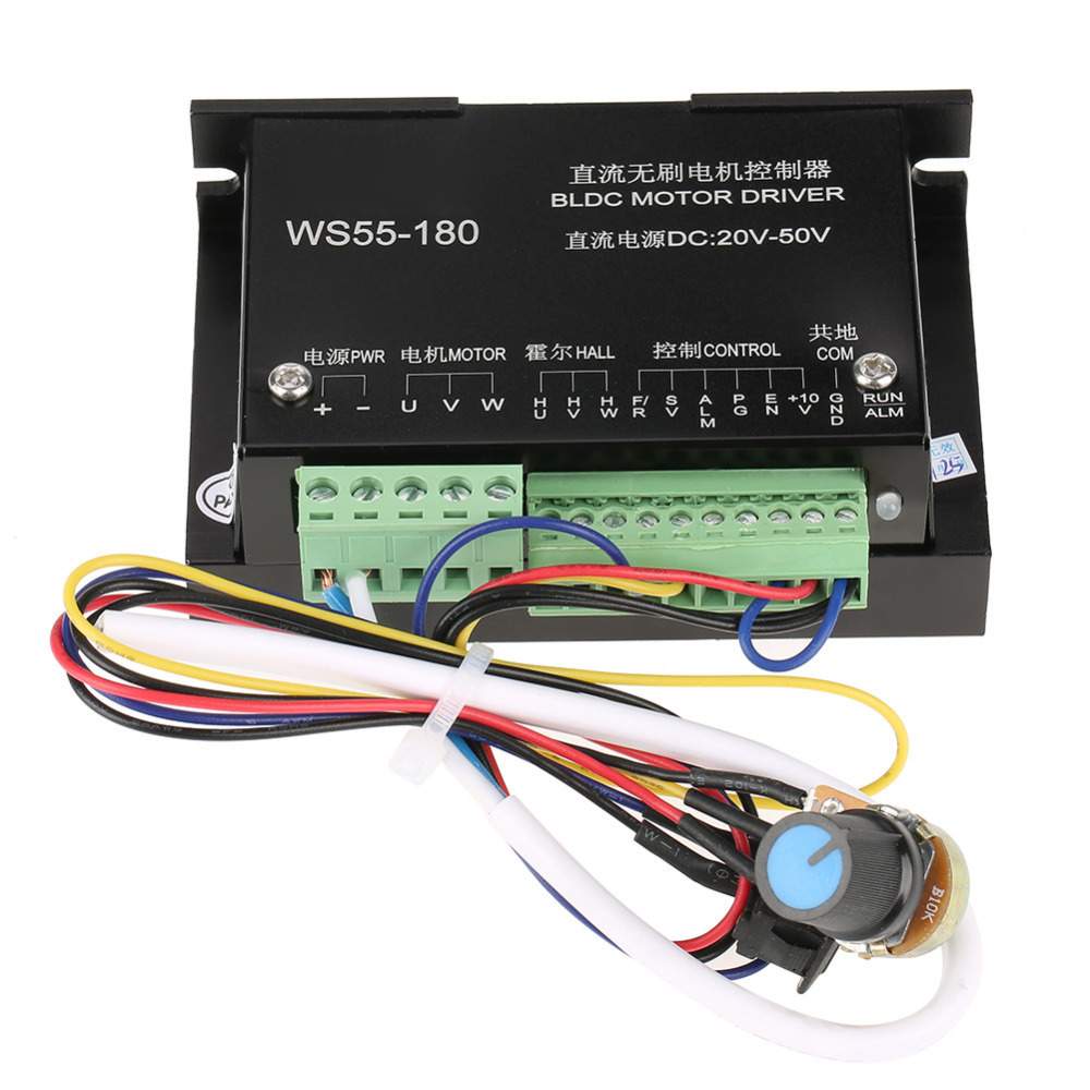 WS55-180 电机驱动器 20V-50V 数控无刷主轴 驱动器用数控雕刻机