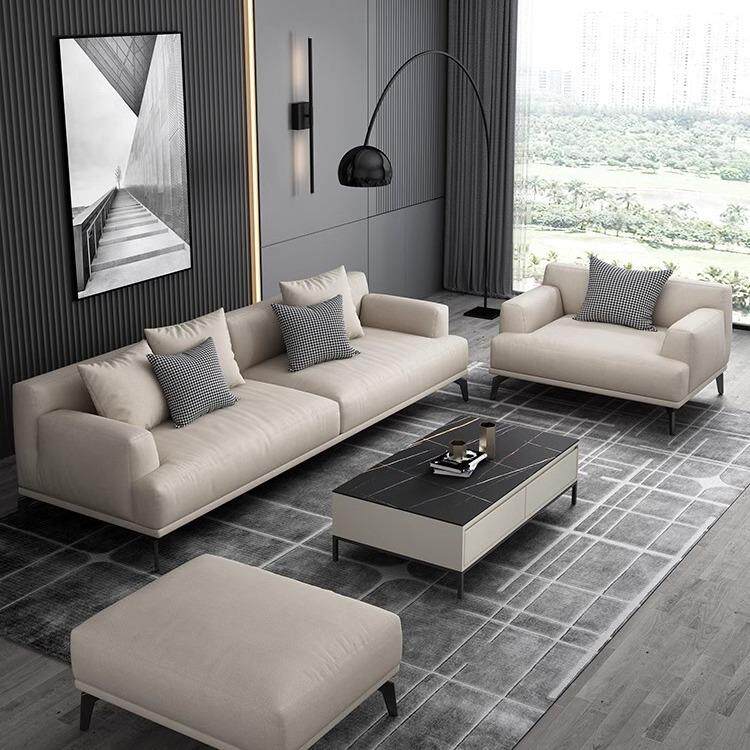 现代简约小户型可拆洗布艺沙发客厅网红休闲棉麻直排北欧沙发组合