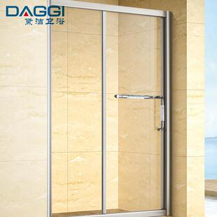 干湿分离浴室玻璃隔断淋浴房玻璃门一字型隔断门挡水条卫生间趟门