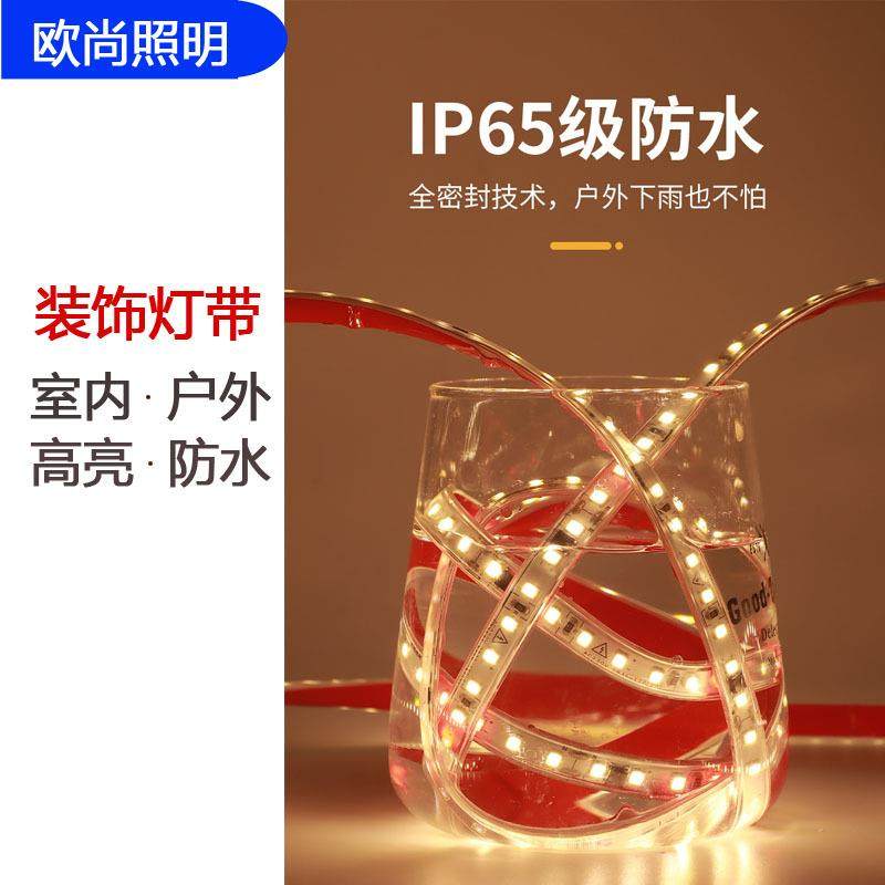 120颗灯珠LED太阳能灯带灯串广告牌氛围灯别墅户外亮化软灯条