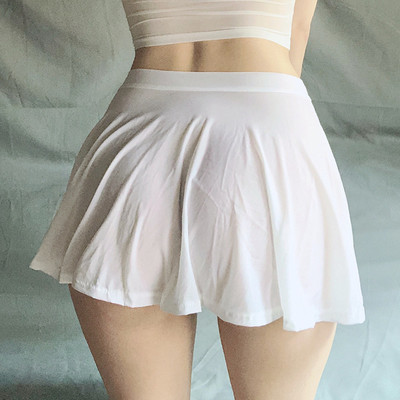 Solid color transparent erotic short skirt纯色透明情趣短裙女