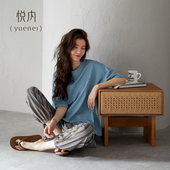 脚休闲可外穿套装 悦内睡衣女士夏季 家居服夏款 收束裤 纯棉短袖 长裤