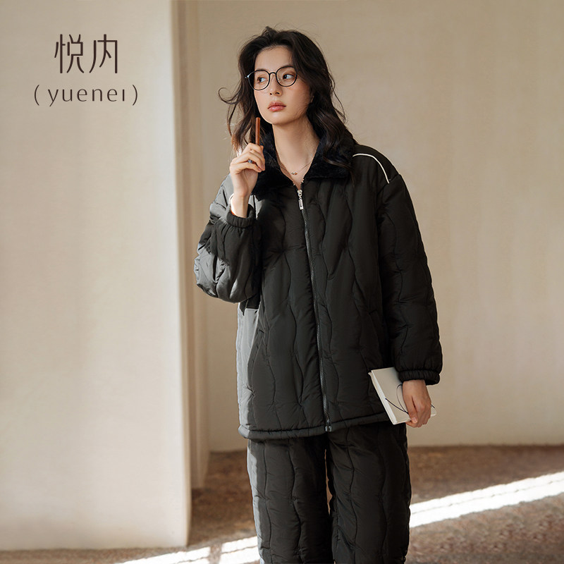 悦内睡衣女款秋冬季冬天法兰绒三层加厚夹棉加绒珊瑚绒家居服套装,女士内衣/男士内衣/家居服,睡衣/家居服套装,淘宝优惠券,粉丝福利购,淘宝优惠卷