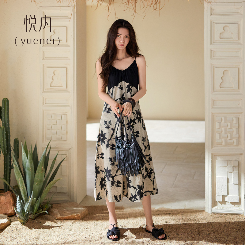 悦内带胸垫睡裙女款睡衣夏季夏天纯棉吊带背心时尚大码高级感