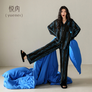 家居服秋天休闲可外穿时尚 悦内睡衣女款 纯棉长袖 秋款 多巴胺 春秋季