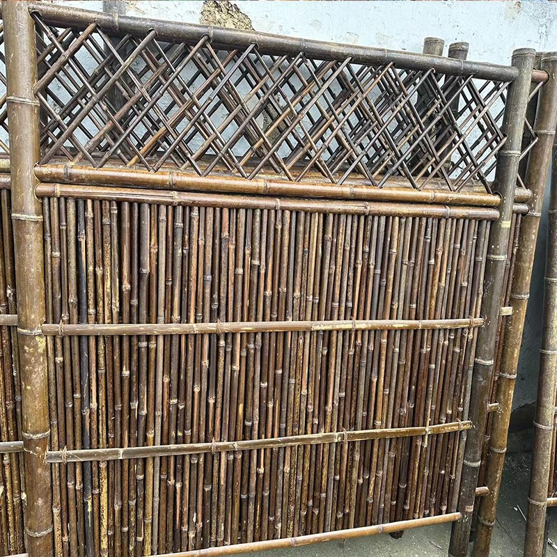 竹篱笆栅栏户外围栏庭院花园院子B竹排大门防腐日式竹子隔断竹门图片