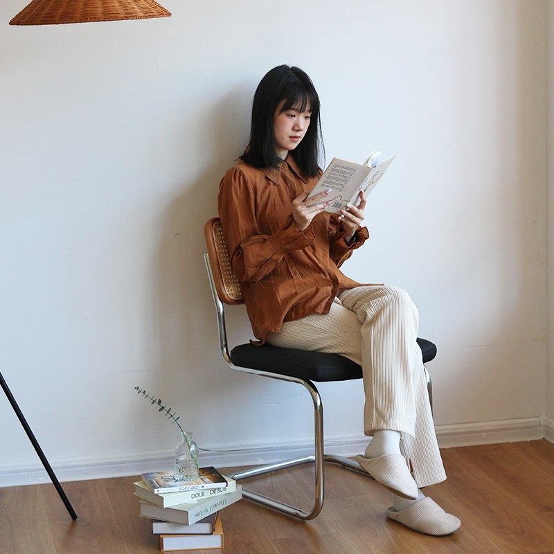 号角屋b升级悬臂椅中古藤编餐椅北欧实木休闲家用弓形靠背椅,住宅家具,餐椅,淘宝优惠券,粉丝福利购,淘宝优惠卷