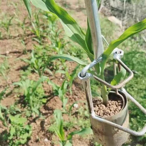 不锈钢移苗器移栽器大脚蹬胶皮把手加厚I补玉米苗蔬菜西瓜移栽苗