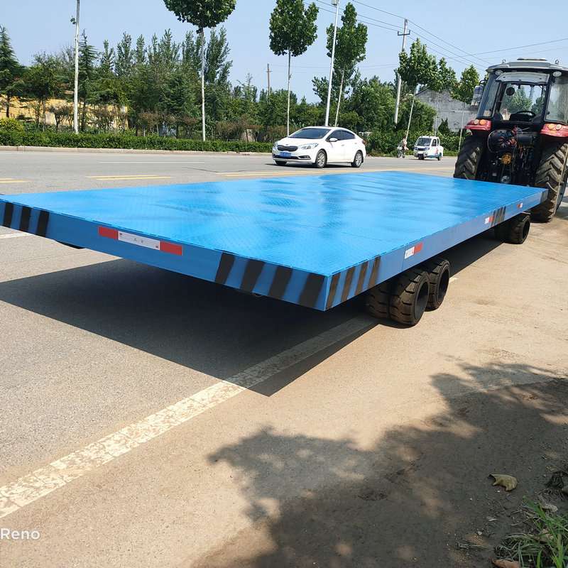 厂家重型平板拖车农用机械搬运牵引式拖车仓库货物搬运车