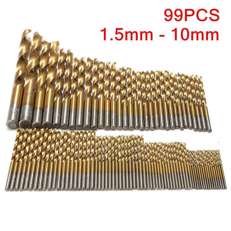 高速钢4241 镀钛钻 99件套麻花钻,钻头99pc 1.5mm-10mm