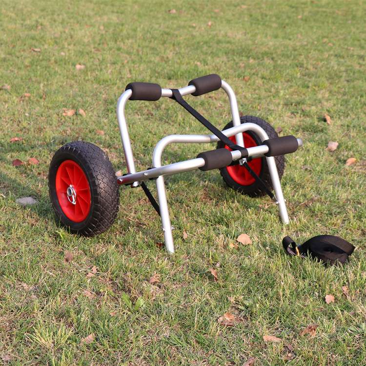 皮划艇橡皮艇铝合金实心轮手推车 可折叠拖车 kayak cart