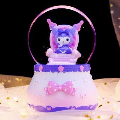 库洛米水晶球音乐盒送女孩生日礼物女童创意八音盒儿童幼儿园毕业