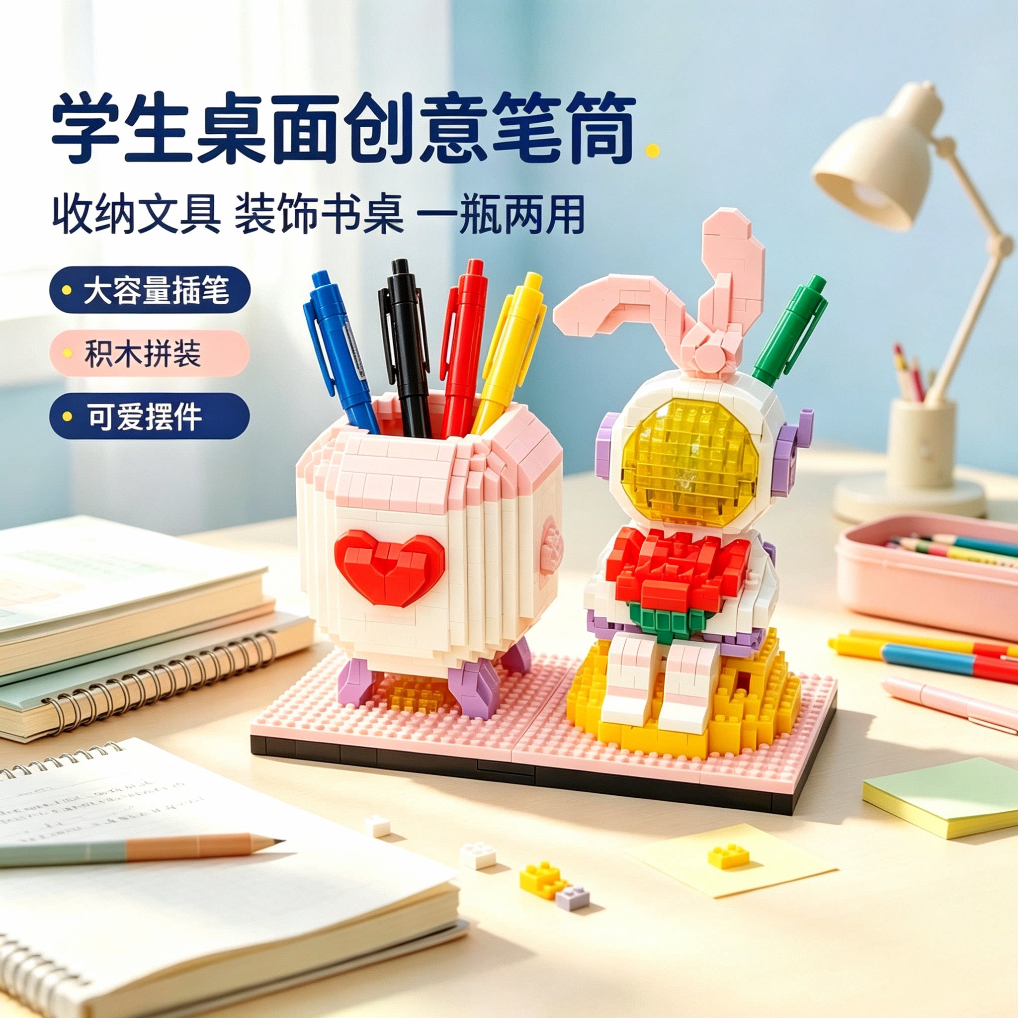 宇航员拼图积木桌桌面益智玩具图片