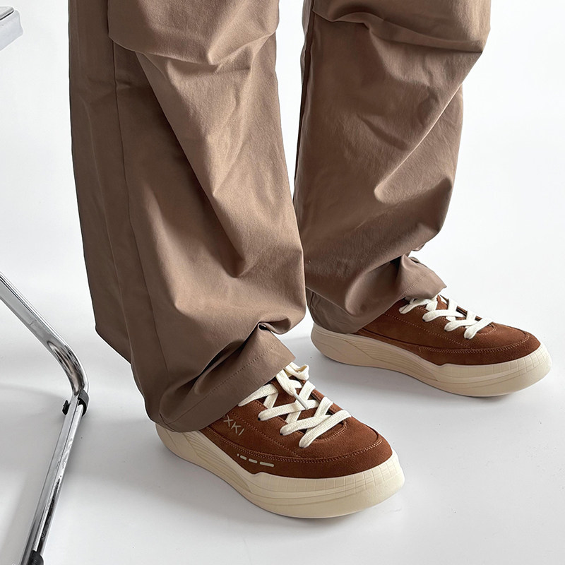 LOXKI洛克斯基男鞋板鞋子男款2026年新款低帮潮流百搭厚底增高鞋